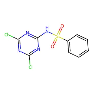 N-(4,6-Dichloro-1,3,5-triazin-2-yl)benzenesulphonamide structure
