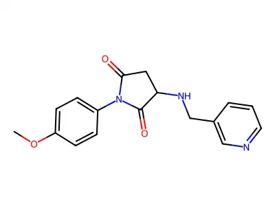 1-(4-Methoxyphenyl)-3-[(3-pyridinylmethyl)amino]-2,5-pyrrolidinedione structure