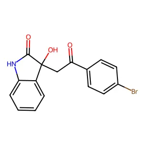 3-[2-(4-Bromophenyl)-2-oxoethyl]-3-hydroxy-1,3-dihydro-2H-indol-2-one structure