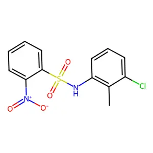 N-(3-chloro-2-methylphenyl)-2-nitrobenzenesulfonamide structure