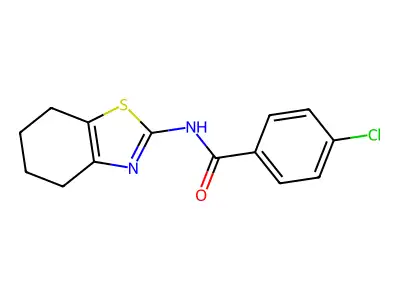 4-chloro-N-(4,5,6,7-tetrahydro-1,3-benzothiazol-2-yl)benzamide structure