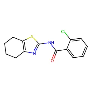 2-chloro-N-(4,5,6,7-tetrahydro-1,3-benzothiazol-2-yl)benzamide structure