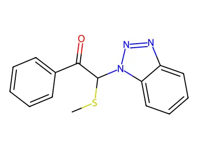 2-(1H-1,2,3-Benzotriazol-1-yl)-2-(methylsulfanyl)-1-phenylethan-1-one structure