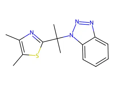 1-[2-(Dimethyl-1,3-thiazol-2-yl)propan-2-yl]-1H-1,2,3-benzotriazole structure