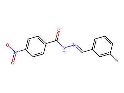 N-[(E)-(3-methylphenyl)methylideneamino]-4-nitrobenzamide structure