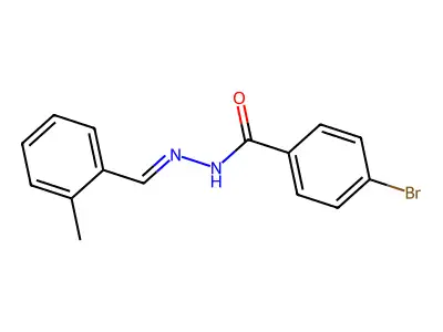 4-bromo-N-[(E)-(2-methylphenyl)methylideneamino]benzamide structure