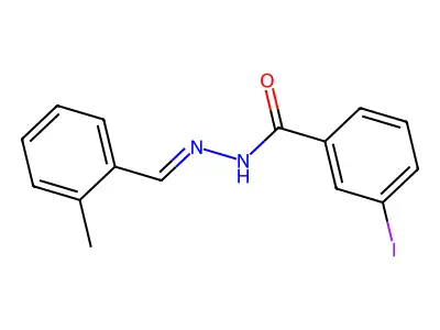 3-iodo-N-[(E)-(2-methylphenyl)methylideneamino]benzamide structure