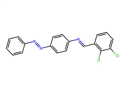 (E)-N-(2,3-dichlorobenzylidene)-4-((E)-phenyldiazenyl)aniline structure
