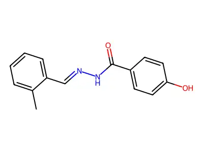 4-hydroxy-N-[(E)-(2-methylphenyl)methylideneamino]benzamide structure