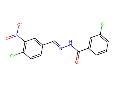 3-chloro-N'-{4-chloro-3-nitrobenzylidene}benzohydrazide structure