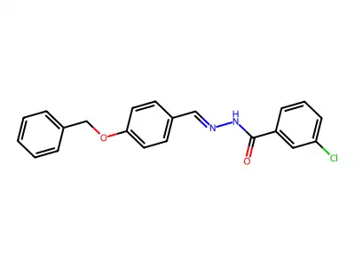 3-chloro-N-[(E)-(4-phenylmethoxyphenyl)methylideneamino]benzamide structure