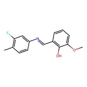 2-{[(3-Fluoro-4-methylphenyl)imino]methyl}-6-methoxyphenol structure