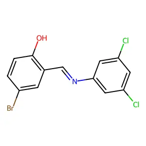4-Bromo-2-{[(3,5-dichlorophenyl)imino]methyl}phenol structure