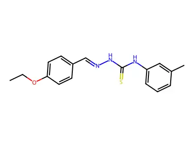 1-[(4-Ethoxyphenyl)methylideneamino]-3-(3-methylphenyl)thiourea structure