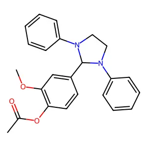4-(1,3-Diphenylimidazolidin-2-yl)-2-methoxyphenyl acetate structure
