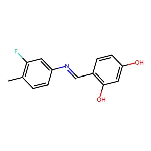 4-[(3-Fluoro-4-methylanilino)methylidene]-3-hydroxy-1-cyclohexa-2,5-dienone structure