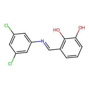 3-{[(3,5-Dichlorophenyl)imino]methyl}-1,2-benzenediol structure