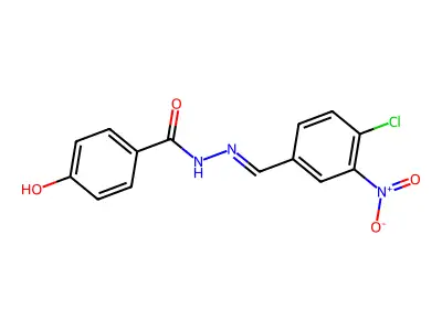 N'-{4-chloro-3-nitrobenzylidene}-4-hydroxybenzohydrazide structure
