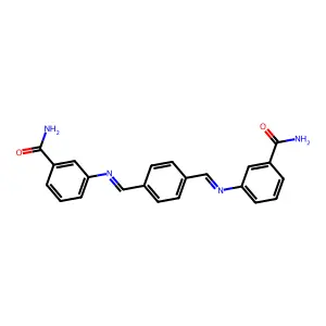 3-[[4-[(3-Carbamoylphenyl)iminomethyl]phenyl]methylideneamino]benzamide structure