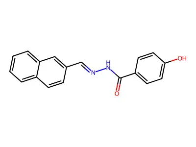 4-hydroxy-N-(naphthalen-2-ylmethylideneamino)benzamide structure
