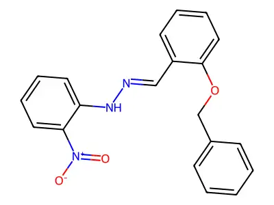 2-nitro-N-[(E)-(2-phenylmethoxyphenyl)methylideneamino]aniline structure