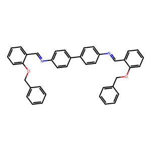 N,N'-bis{(E)-[2-(benzyloxy)phenyl]methylidene}biphenyl-4,4'-diamine structure