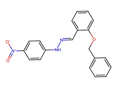 4-nitro-N-[(E)-(2-phenylmethoxyphenyl)methylideneamino]aniline structure