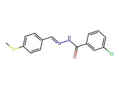 3-chloro-N'-[4-(methylsulfanyl)benzylidene]benzohydrazide structure