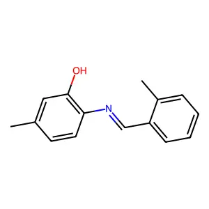 5-Methyl-2-[(2-methylbenzylidene)amino]phenol structure