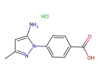 4-(5-氨基-3-甲基-1H-吡唑-1-基)苯甲酸 structure