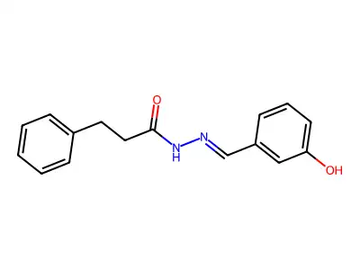 N'-(3-hydroxybenzylidene)-3-phenylpropanohydrazide structure