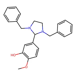 5-(1,3-Dibenzyl-2-imidazolidinyl)-2-methoxyphenol structure