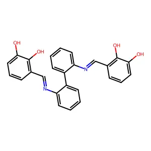 3,3'-{biphenyl-2,2'-diylbis[nitrilo(E)methylylidene]}dibenzene-1,2-diol structure