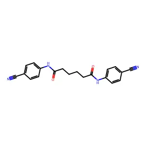 N,N'-bis(4-cyanophenyl)hexanediamide structure