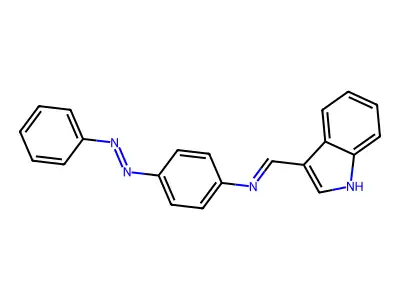 Benzenamine, N-(1H-indol-3-ylmethylene)-4-(2-phenyldiazenyl)- structure