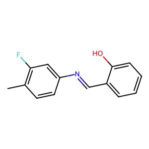 2-{[(3-Fluoro-4-methylphenyl)imino]methyl}phenol structure
