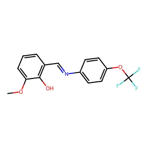 2-methoxy-6-((E)-{[4-(trifluoromethoxy)phenyl]imino}methyl)phenol structure