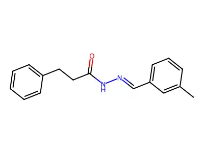 N'-(3-methylbenzylidene)-3-phenylpropanohydrazide structure