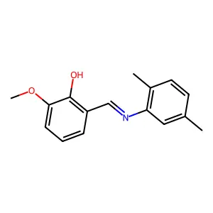 2-{(E)-[(2,5-dimethylphenyl)imino]methyl}-6-methoxyphenol structure