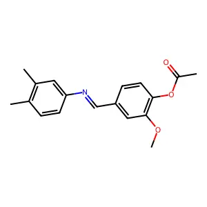 4-{[(3,4-Dimethylphenyl)imino]methyl}-2-methoxyphenyl acetate structure