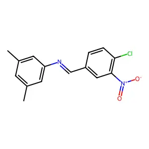 N-(4-chloro-3-nitrobenzylidene)-3,5-dimethylaniline structure