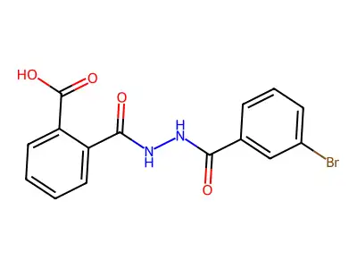 2-[[(3-bromobenzoyl)amino]carbamoyl]benzoic Acid structure