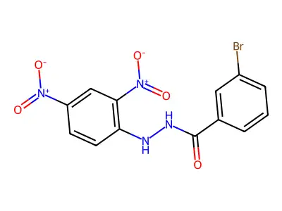 3-bromo-N'-(2,4-dinitrophenyl)benzohydrazide structure