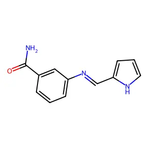 3-[(1H-吡咯-2-基亚甲基)氨基]苯甲酰胺 structure
