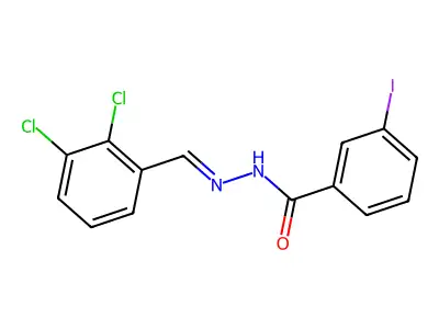 N'-(2,3-dichlorobenzylidene)-3-iodobenzohydrazide structure