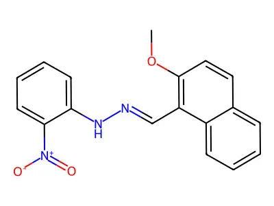 N-[(E)-(2-methoxynaphthalen-1-yl)methylideneamino]-2-nitroaniline structure