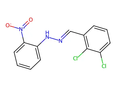 N-[(E)-(2,3-dichlorophenyl)methylideneamino]-2-nitroaniline structure