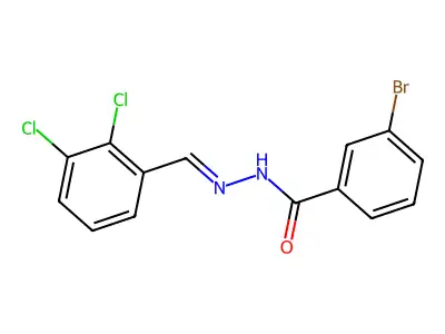 3-bromo-N-[(E)-(2,3-dichlorophenyl)methylideneamino]benzamide structure