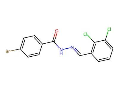 4-bromo-N'-(2,3-dichlorobenzylidene)benzohydrazide structure