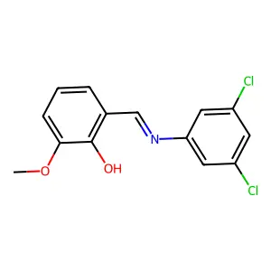 2-{(E)-[(3,5-dichlorophenyl)imino]methyl}-6-methoxyphenol structure